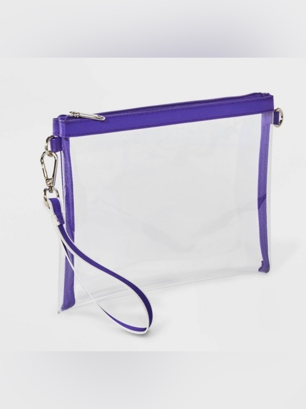 Wild Fable clear wristlet /clutch in purple